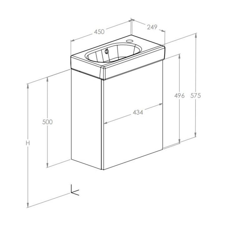 Schrank Bad- Roca Alpine Unterbau- 60 cm, mit 2 Schubladen - schwarz matt