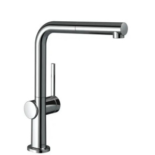 Küchenarmatur Hansgrohe Talis M54, Einhebel-, mit herausziehbarem Auslauf, 2jet, sBox - schwarz gebürstetes Chrom