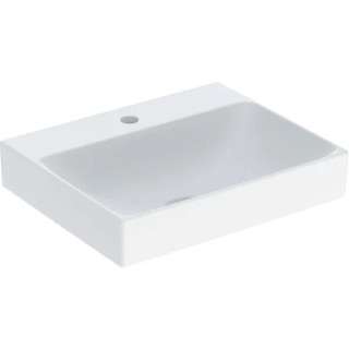 Wand-wc WC Geberit ONE, TurboFlush, mit Sitz WC-, panel dekoracyjny: Chrom glänzend