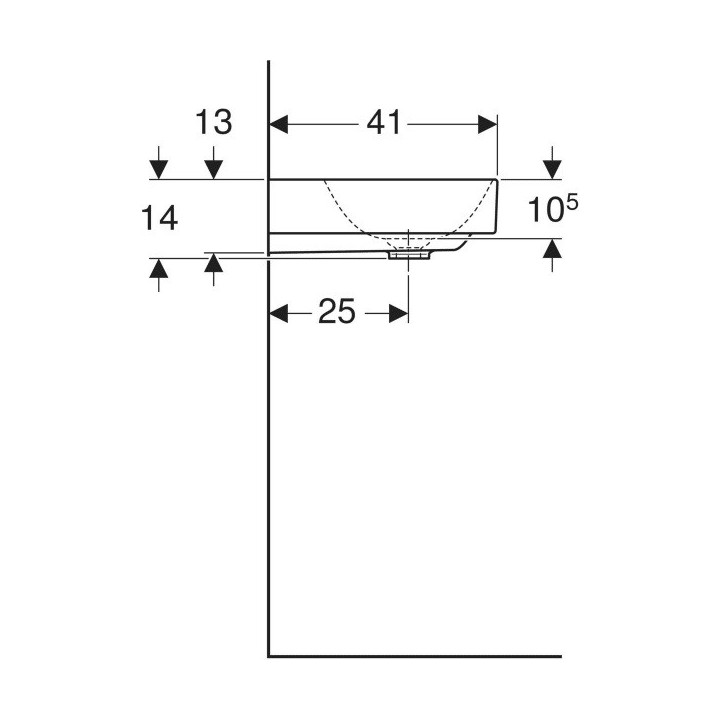 Wand-wc WC Geberit ONE, TurboFlush, mit Sitz WC-, panel dekoracyjny: Chrom glänzend