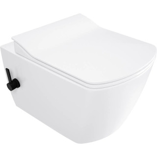 Becken Wc mit Sitz bezkołnierzową, Deante Round, weiß