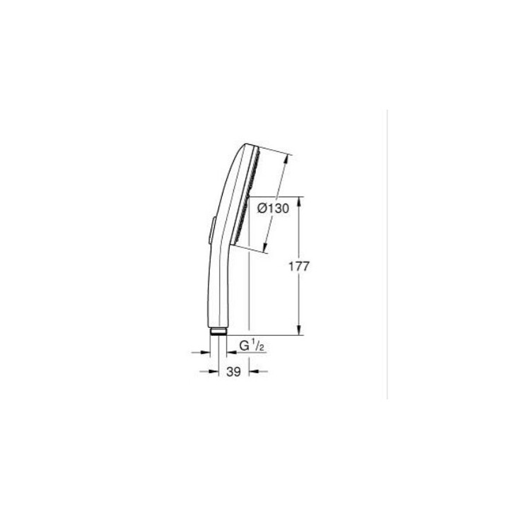 Brausestange Grohe Rainshower Aqua 600 mm - phantom black