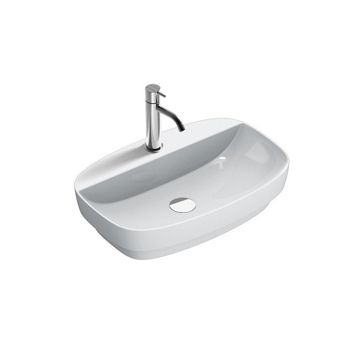 Einbauwaschtisch Catalano Green Lux 65x42 cm Hahnloch, ohne Überlauf, weiß - sanitbuy.pl
