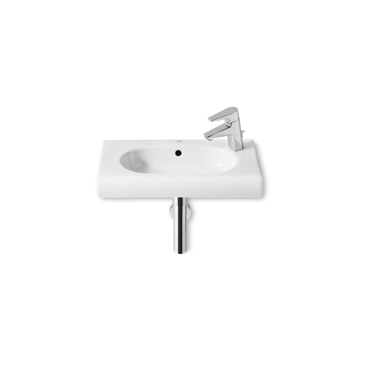 Umywalka Roca Meridian Compacto 55x32 cm z otworem na baterię po prawej stronie- sanitbuy.pl