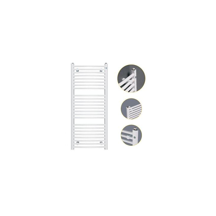 Grzejnik Instal-Projekt Omega R 600x1173 mm (podłączenie D50) - biały- sanitbuy.pl