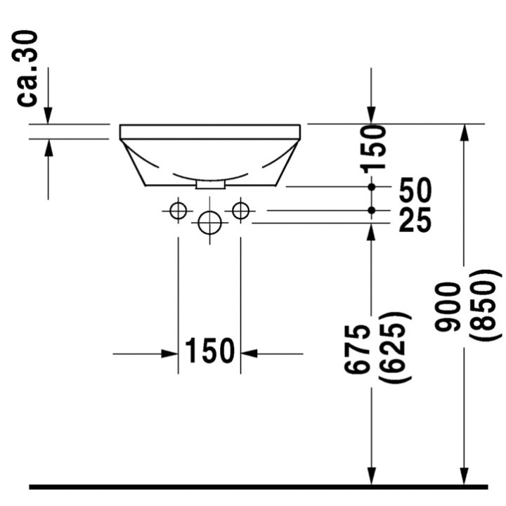 Umywalka Duravit Architec podblatowa  śr. 400 mm- sanitbuy.pl