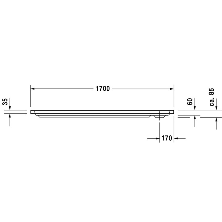 Brodzik Duravit D-Code prostokątny 170x70 cm- sanitbuy.pl
