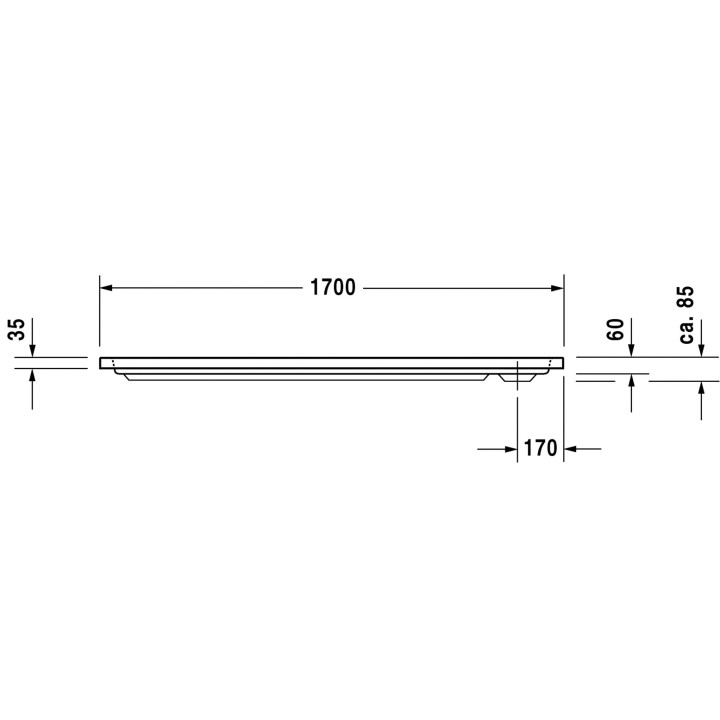 Brodzik Duravit D-Code prostokątny 170x75 cm- sanitbuy.pl