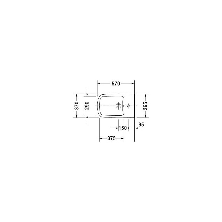 Bidet stojący, Duravit DuraStyle, 370x570 mm, 1-otworowy,  Biały Alpin- sanitbuy.pl
