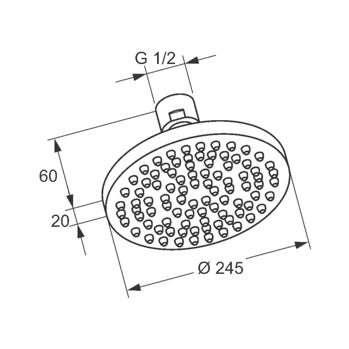 Głowica natrysku DN 15 Kludi A -QA 245 mm- sanitbuy.pl