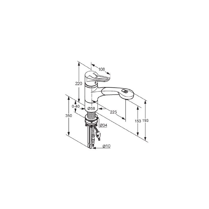 Jednouchwytowa bateria kuchenna Multi DN 10 Kludi MX- sanitbuy.pl
