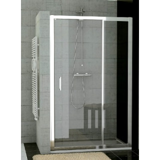 Drzwi SanSwiss  TOP-Line jednoczęściowe ze ścianką stałą w linii 120cm- sanitbuy.pl
