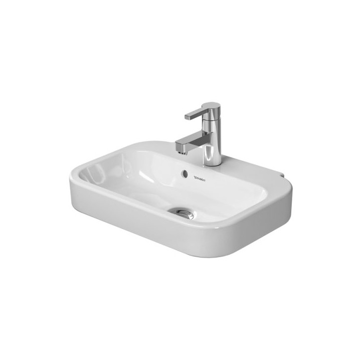 Umywalka mała Duravit Happy D. wisząca 500 mm, Biały Alpin WonderGliss- sanitbuy.pl