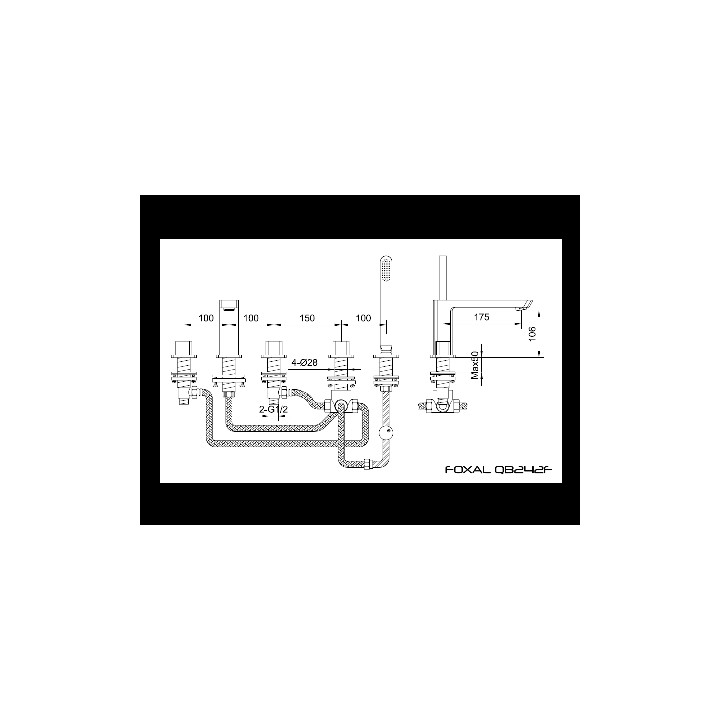 Bateria wannowa Kohlman Foxal 5 otworowa- sanitbuy.pl