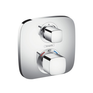 Bateria prysznicowa termostatyczna Hansgrohe Ecostat E z zaworem odcinajaco-przełaczającym podtynkowa, element zewnętrzny- sanit