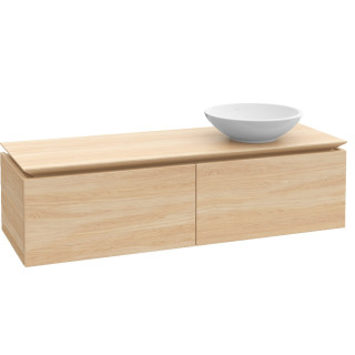 Szafka podumywalkowa Villeroy&Boch Legato, 1200x380x500 mm, Glossy Grey, miejsce na umywalkę z prawej storny, oświetlenie LED- s