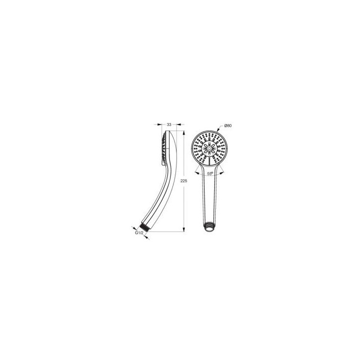 Słuchawka Ideal Standard Ideal Rain trzyfunkcyjna- sanitbuy.pl