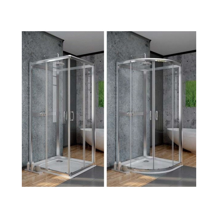 Drzwi do wnęki Dolphi  Radaway Premium Plus DWD 1800 mm podwójne, przesuwne, szkło przejrzyste- sanitbuy.pl