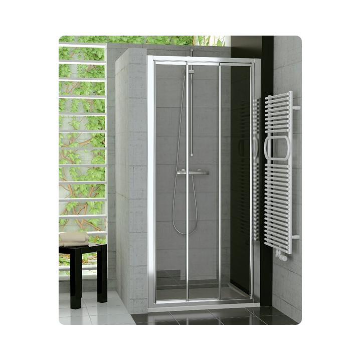 Kabina kwadratowa 90 cm z rozsuwanymi drzwiami Ronal Pur Light S, połysk- sanitbuy.pl