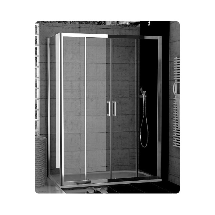 Kabina kwadratowa 90 cm z rozsuwanymi drzwiami Ronal Pur Light S, połysk- sanitbuy.pl