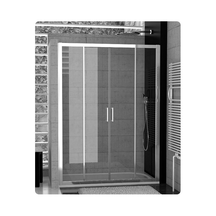 Kabina kwadratowa 90 cm z rozsuwanymi drzwiami Ronal Pur Light S, połysk- sanitbuy.pl