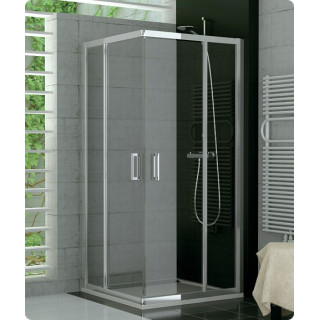 Kabina kwadratowa 90 cm z rozsuwanymi drzwiami Ronal Pur Light S, połysk- sanitbuy.pl