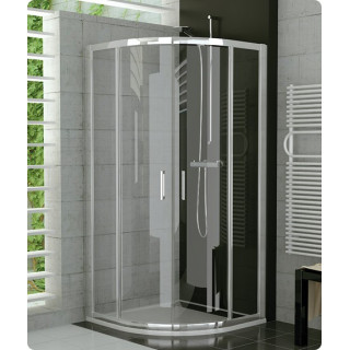 Kabina kwadratowa 90 cm z rozsuwanymi drzwiami Ronal Pur Light S, połysk- sanitbuy.pl