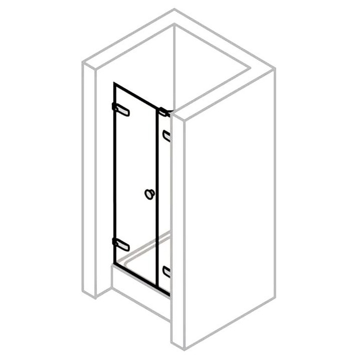 Drzwi suwane Huppe Aura Elegance , 900 x 900 mm, szkło srebrny mat , przeźroczyste- sanitbuy.pl