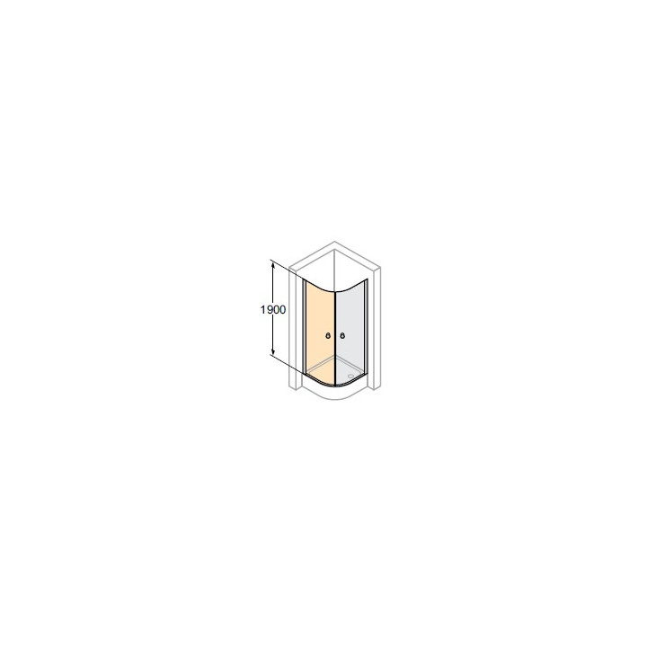 Drzwi prysznicowe Huppe Design 501 - skrzydłowe, szer. 800mm- sanitbuy.pl