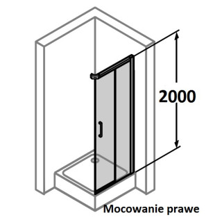 tür suwane huppe aura elegance , 900 x 900 mm, glas silbern matt , transparent- sanitbuy.pl