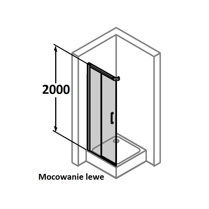 tür suwane huppe aura elegance , 900 x 900 mm, glas silbern matt , transparent- sanitbuy.pl