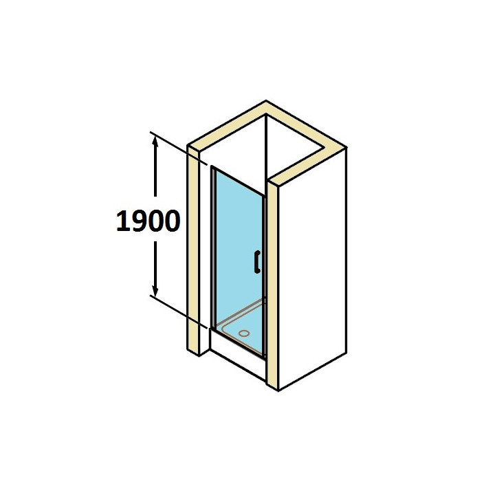 tür suwane huppe aura elegance , 900 x 900 mm, glas silbern matt , transparent- sanitbuy.pl