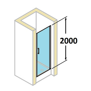 tür suwane huppe aura elegance , 900 x 900 mm, glas silbern matt , transparent- sanitbuy.pl