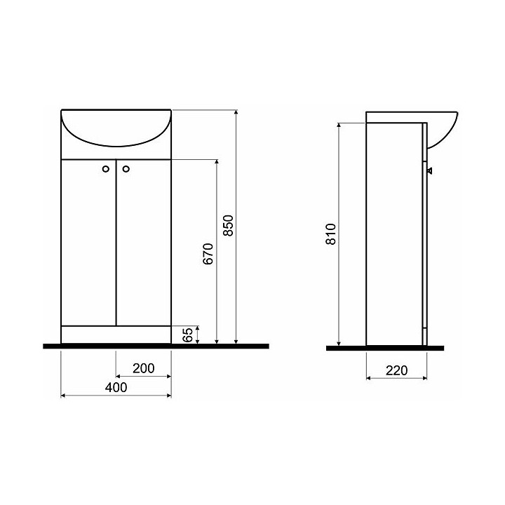 waschtischKolo nova einbau- 56x48 cm- sanitbuy.pl