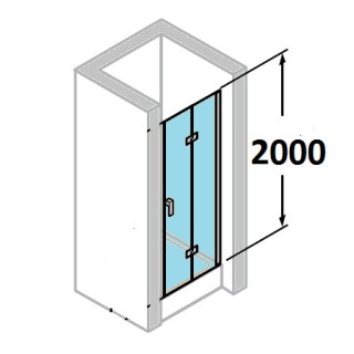 tür dusch- huppe design 501 - Falt-, szer. 800 mm, glas mit schichtanti-plaque- sanitbuy.pl
