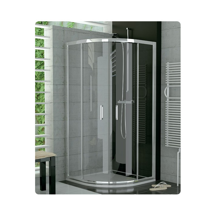 Kabina kwadratowa 90 cm z rozsuwanymi drzwiami Ronal Pur Light S, połysk- sanitbuy.pl