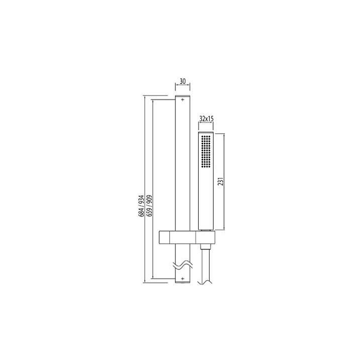Brausestange slim- tres 663 mm- sanitbuy.pl
