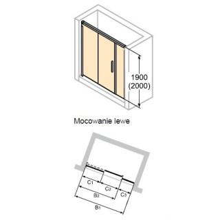 Tür dusch- huppe design 501 - falt-, b 800 mm- sanitbuy.pl
