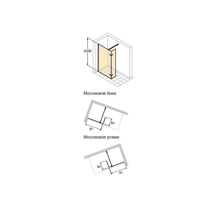 Tür suwane huppe aura elegance , 900 x 900 mm, glas silbern matt , transparent- sanitbuy.pl