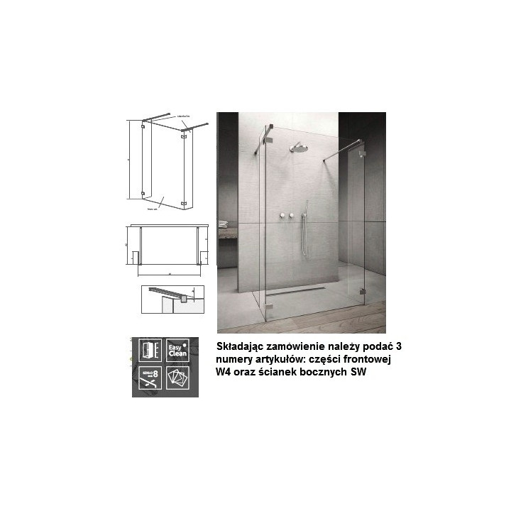 Parawan radaway eos ii pnd 110 prawy- sanitbuy.pl