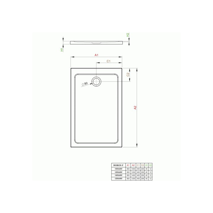 Parawan radaway eos ii pnd 110 prawy- sanitbuy.pl