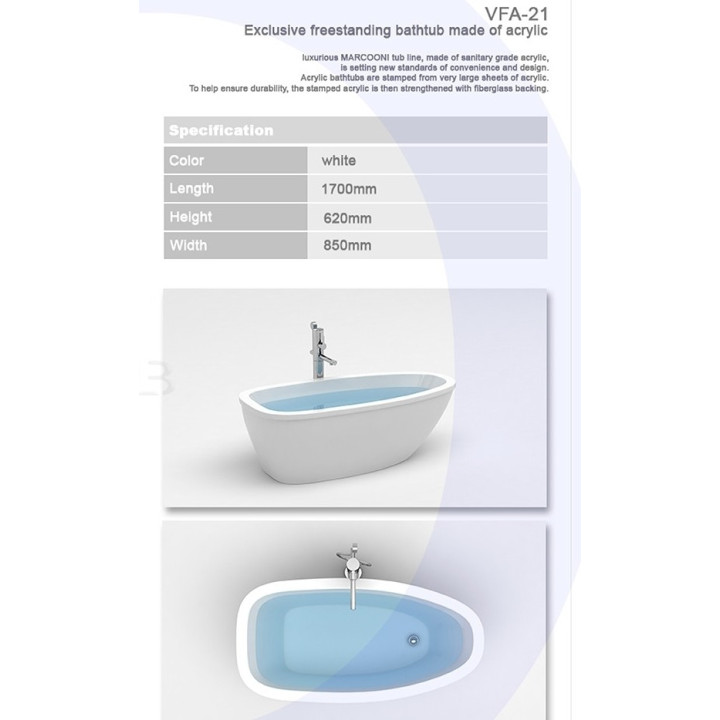Wanna do zabudowy MARCOONI VBS-21 170x85 cm- sanitbuy.pl