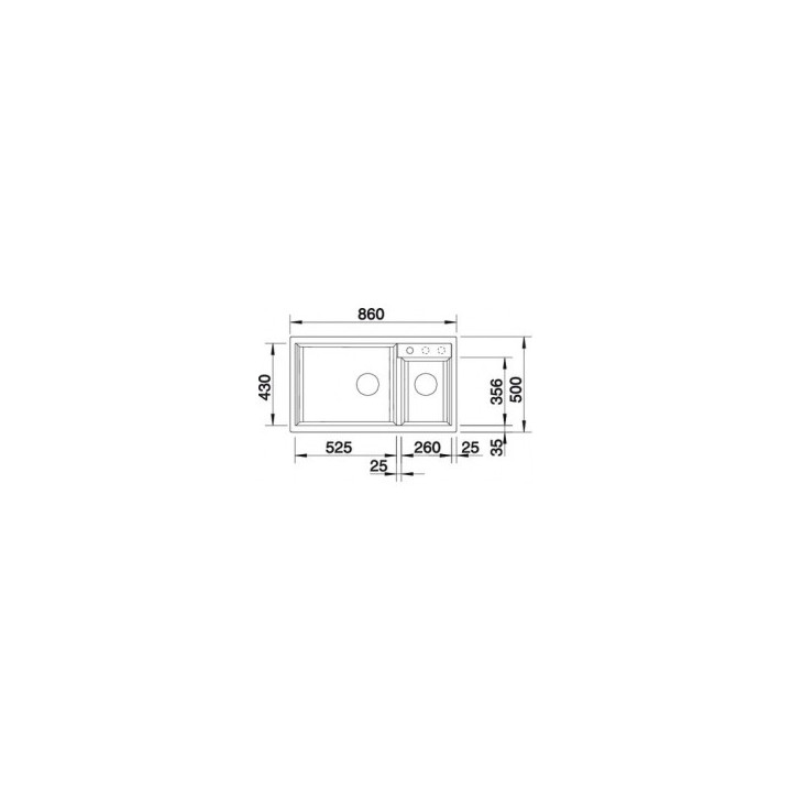 Zlewozmywak Do zabudowy 100x51 cm Blanco BLANCOAXIA II 6 S- sanitbuy.pl