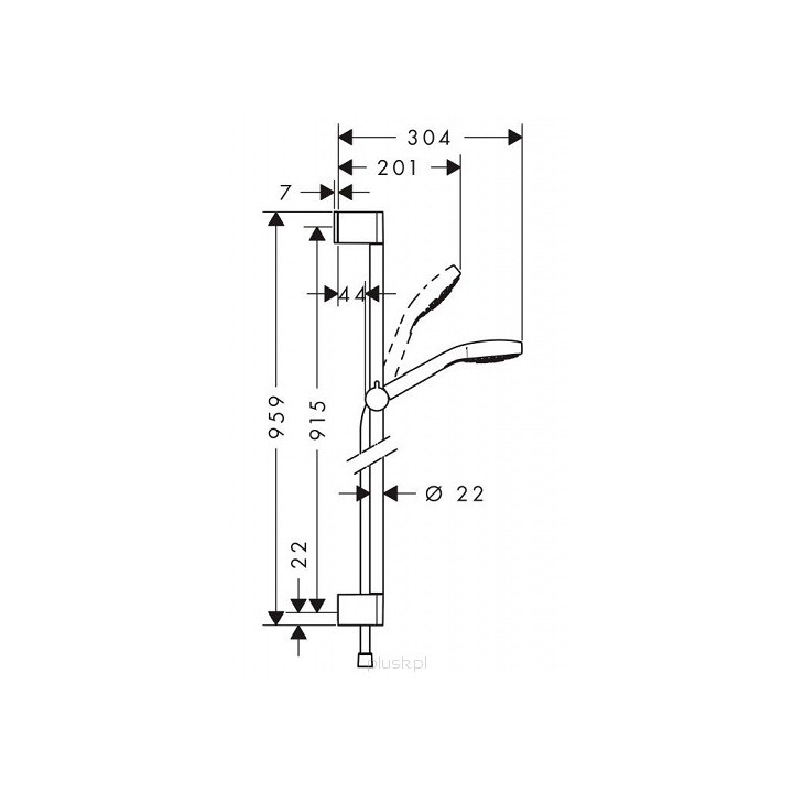 Dusch-Set Hansgrohe croma  Select e Vario 90 cm- sanitbuy.pl