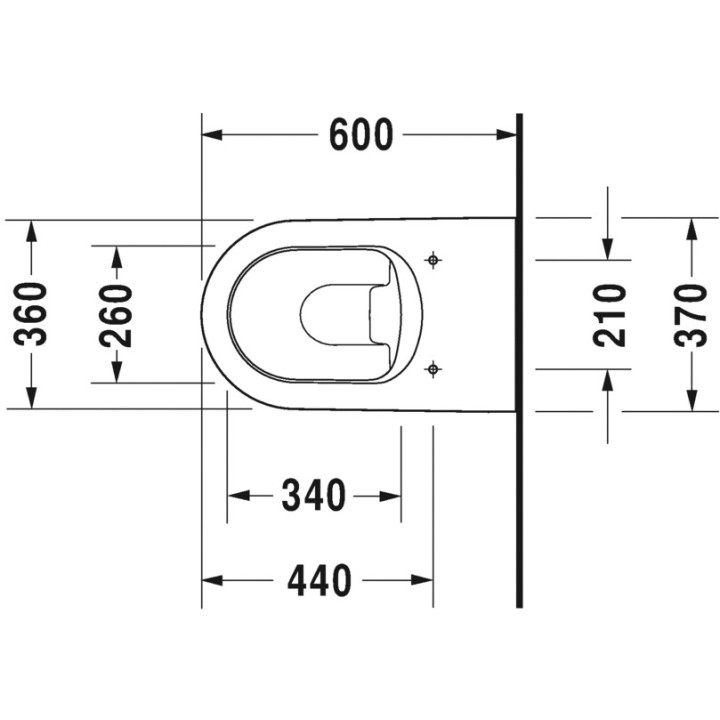 Waschtischduravit Darling new 550x480 mm, mit 1 Anschluss- sanitbuy.pl
