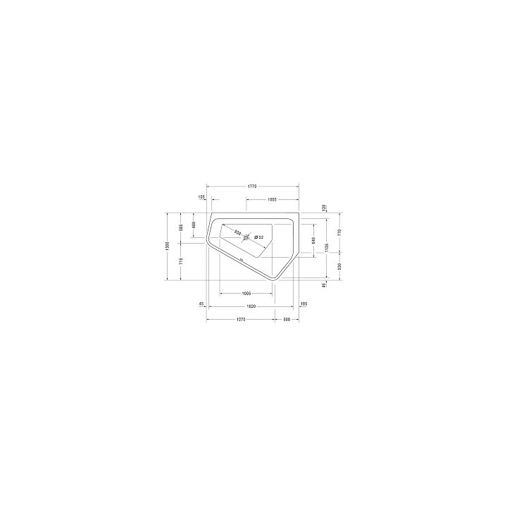 Waschtischduravit Darling new 550x480 mm, mit 1 Anschluss- sanitbuy.pl