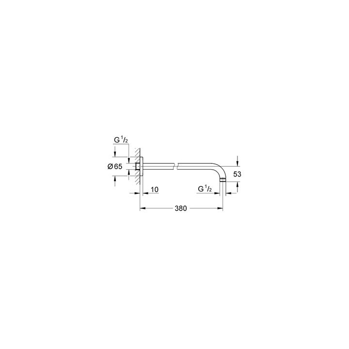 Arm für die kopfbrause grohe wand- 380mm- sanitbuy.pl