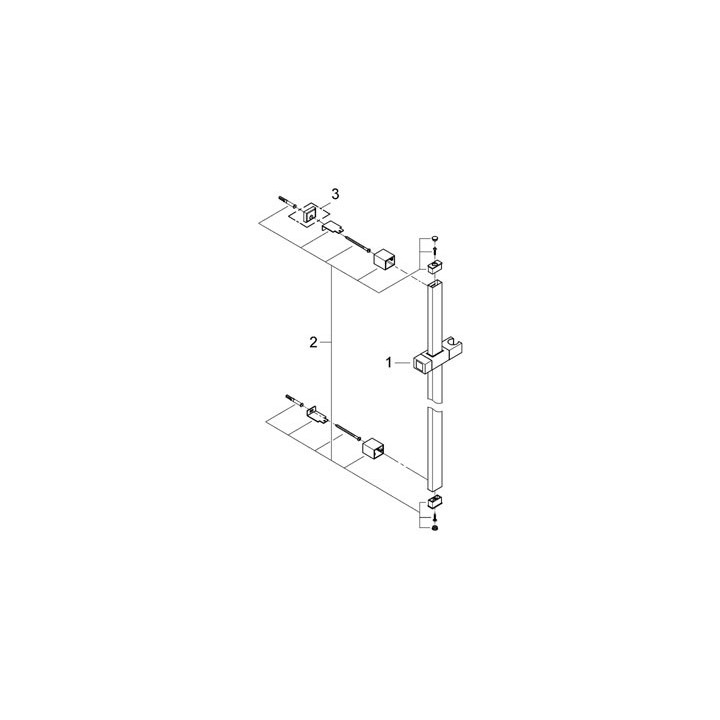 Drążek prysznicowy Grohe Euphoria Cube ścienny, wys. 900 mm, chrom- sanitbuy.pl
