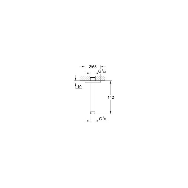 Arm für die kopfbrause grohe decken- 142mm- sanitbuy.pl
