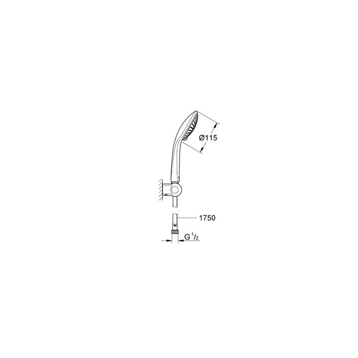 Zestaw prysznicowy GROHE Euphoria 110 Champagne ścienny, śr. 115 mm, chrom, 3 strumienie- sanitbuy.pl